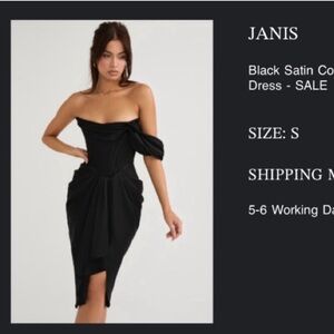 House of CB Black Satin Wedding Dress